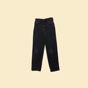 Vintage 90s Maverick kid's 10 denim pants, 1990s black jeans cotton 22" waist